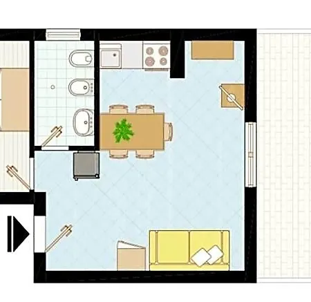 Flat With Big Terrace With Fireplace Next To Sea Apartment *